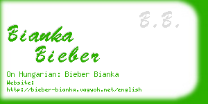 bianka bieber business card